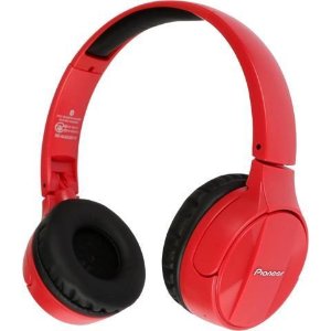 Pioneer SE-MJ553BT-R Over-Ear Wireless Stereo Headphones (Red)