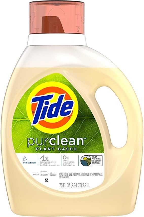 Purclean Liquid Laundry Detergent for Regular and HE Washers, Unscented, 48 Loads (Packaging May Vary)