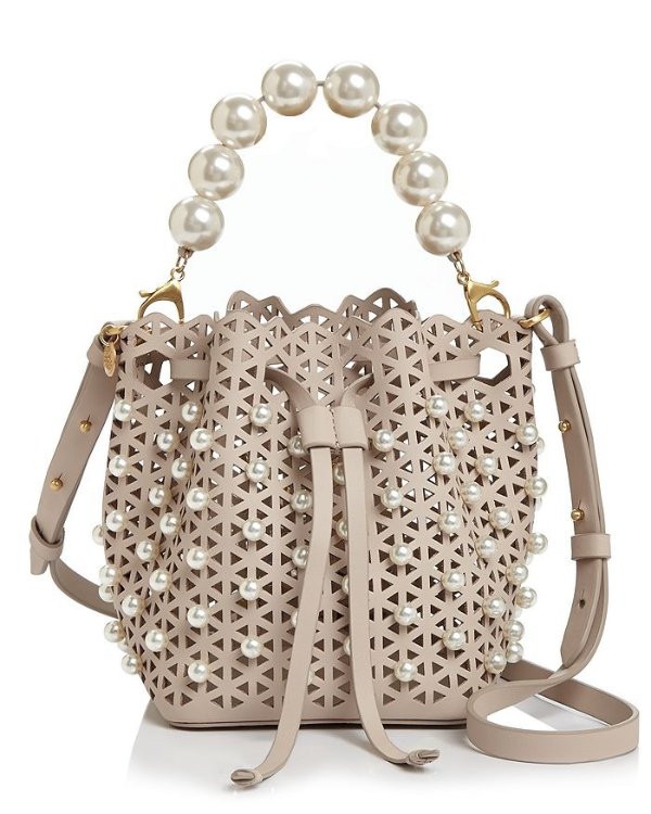Lacey Faux-Pearl Crossbody