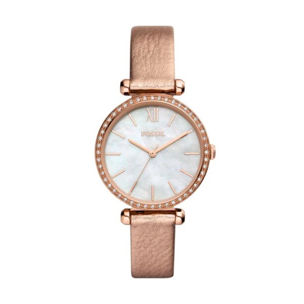 women's tillie three-hand, rose gold-tone stainless steel watch