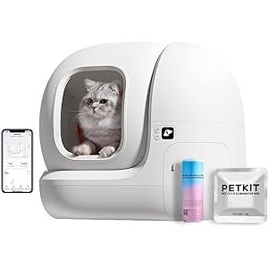 PetkitNew Version Pura Max Self Cleaning Cat Litter Box with N50 Odor Eliminator,Automatic Cat Litter Box for Multiple Cats, Large Space/xSecure/APP Control