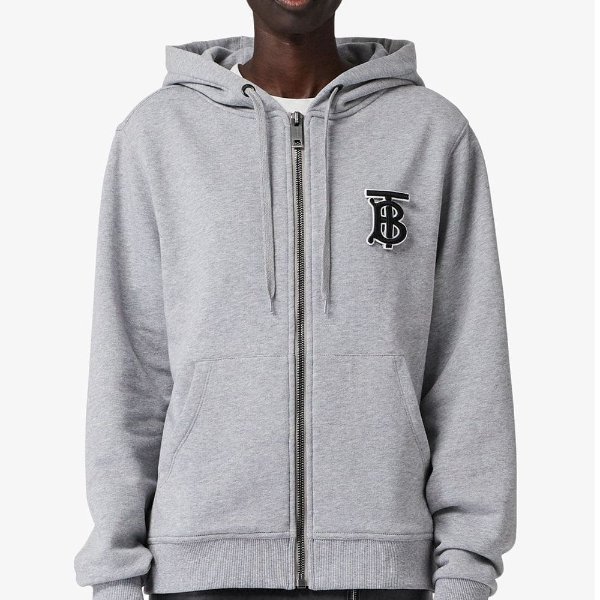 monogram motif hoodie