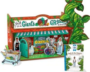 Jack & the Giant's Beanstalk & Grocery Book & Play Set