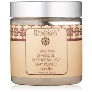 Elma and Sana Moroccan Ghassoul Clay Powder, Lava, 8 Ounce