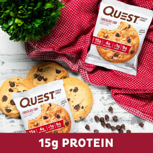 Quest Nutrition Chocolate Chip Protein Cookie, High Protein, Low Carb,12 Count