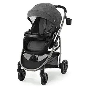 Modes Pramette Stroller | Baby Stroller with True Bassinet Mode, Reversible Seat, One Hand Fold, Extra Storage, Child Tray, Redmond, Amazon Exclusive