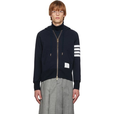 Thom Browne官网定价$890四杠拉链卫衣