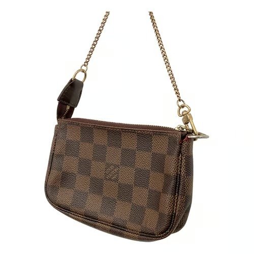 Pochette accessoire leather mini bag Louis Vuitton Brown in Leather - 29724640