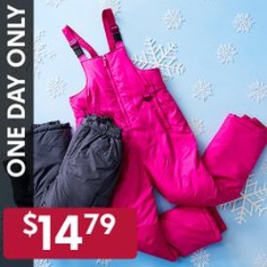 Today Only:Kids Snow Bib & Pants One Day Sale @ Zulily