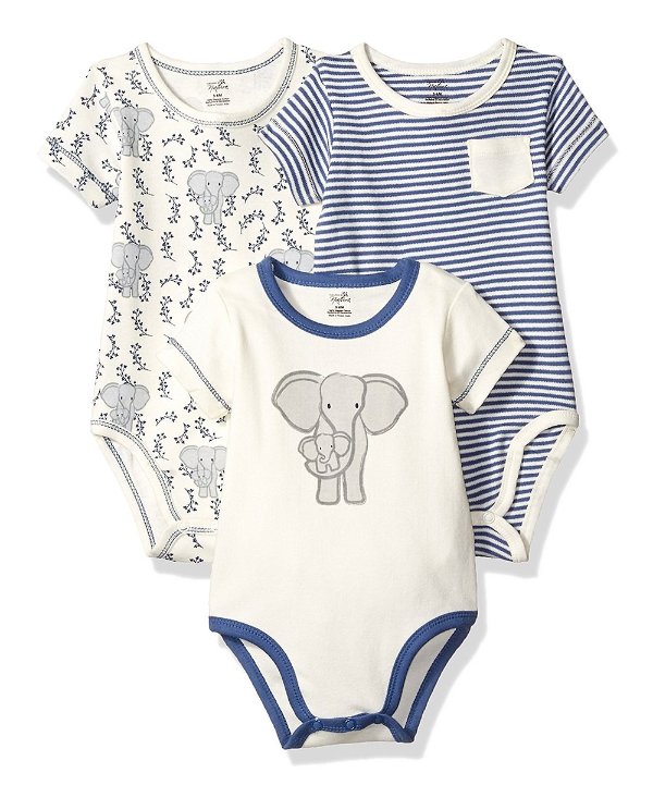 Blue Elephant Bodysuit Set - Newborn & Infant