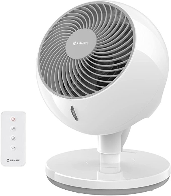 Air Circulator Fan with 10 Speeds, 120° Oscillating 12in Small Desk Fan