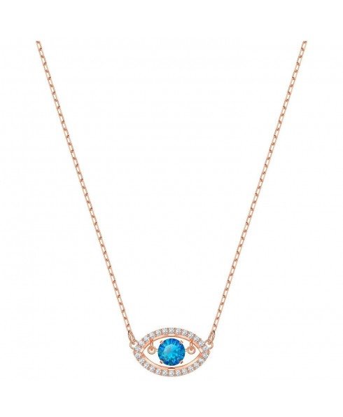 Luckily Evil Eye Necklace, Multi-Coloured, Rose Gold Plating