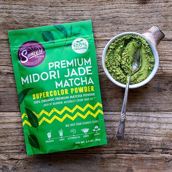 Foods – Organic Premium Midori Jade Matcha Supercolor Powder, 3.5oz – Natural Matcha Green Tea Food Coloring Powder, Plant Based, Vegan, Gluten Free, Non-GMO