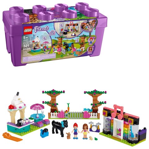 LegoFriends Heartlake City Brick Box 41431 Building Kit; Make 6 Scenes from 1 Box for Creative Fun (321 Pieces)