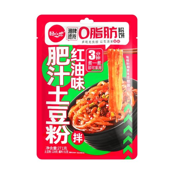 TianXiaoHua Spicy Red Oil Potato Noodles, 9.55oz