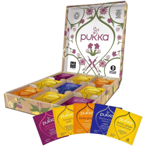 Pukka Herbs Support Selection Gift Box, Collection of Organic Herbal Teas, 45