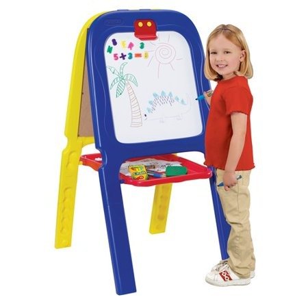 儿童磁性立式画架，含字母磁贴、粉笔等配件