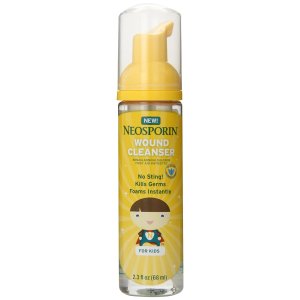 Neosporin First Aid Antiseptic Foam for Kids, 2.3 Fluid Ounces (Pack of 2)
