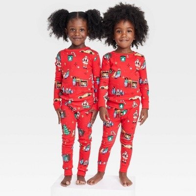 Toddler Holiday City Matching Family Pajama Set - Wondershop™ with Frances Marina Smith Red
