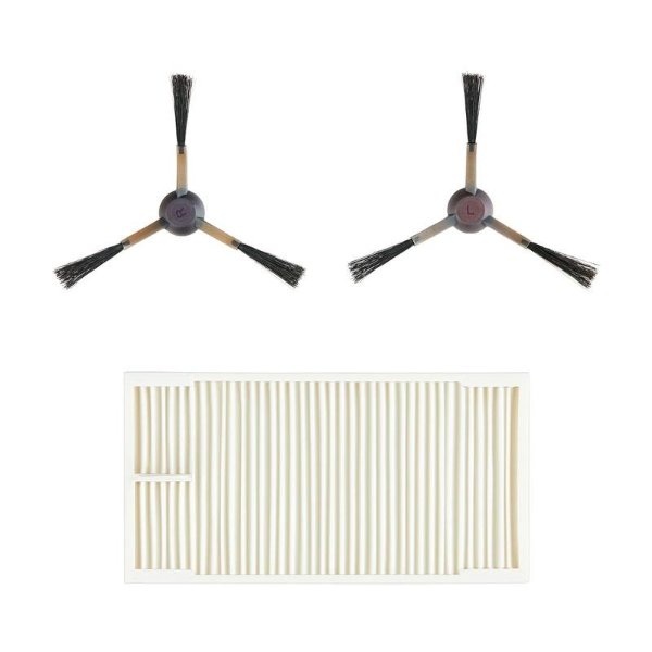 Eureka Authentic Replacement Parts Accessories Compatible for E10s Robot Vacuum Cleaner, Replacement Kit Include:1 HEPA Filter + 2 Edge-Sweeping Brush
