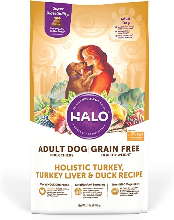 Natural Dry Dog Food, Adult Recipe,Real Meat,Non-GMO, Premium Protein