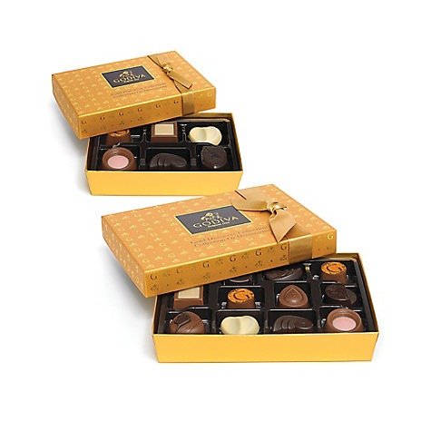 经典金色巧克力礼盒套装 12粒装+6粒装