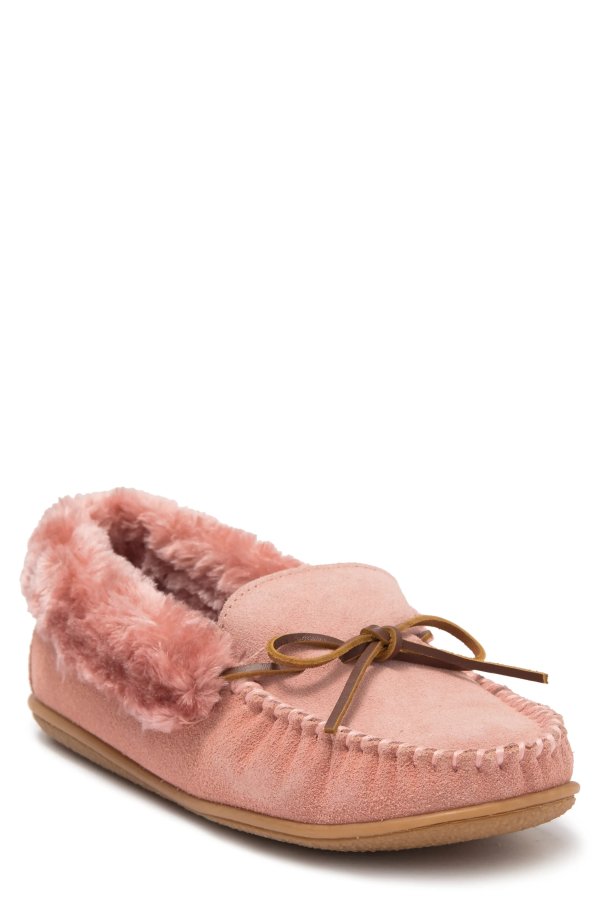 Camp Faux Fur Lined Moccasin Slipper