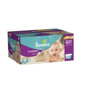 Pampers Cruisers Diapers Economy Plus Pack, Size 3, 174 Count