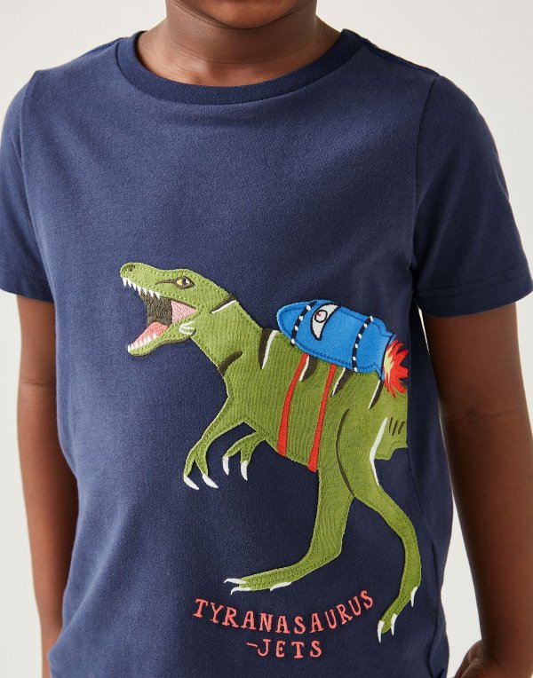 男童恐龙贴布绣T恤