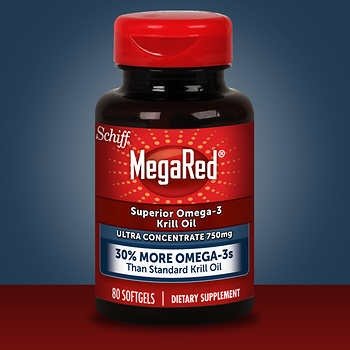 MegaRed Omega-3 Krill Oil, Ultra Concentrate 750 mg., 80 Softgels