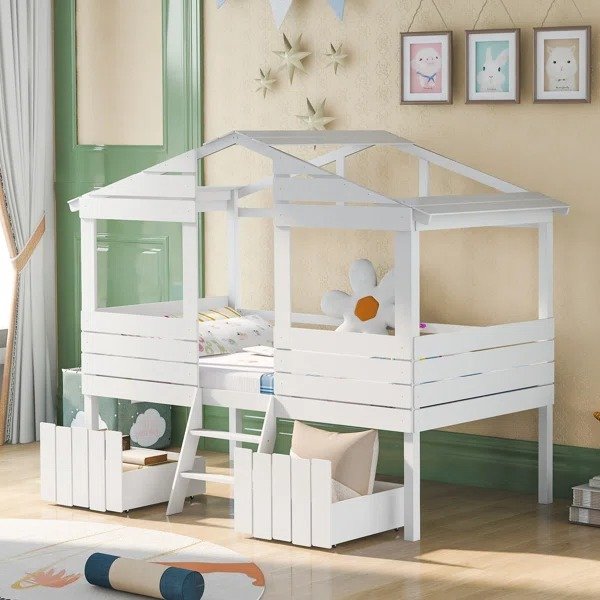 Boxford Twin 2 Drawer Loft Bed by Harper Orchard