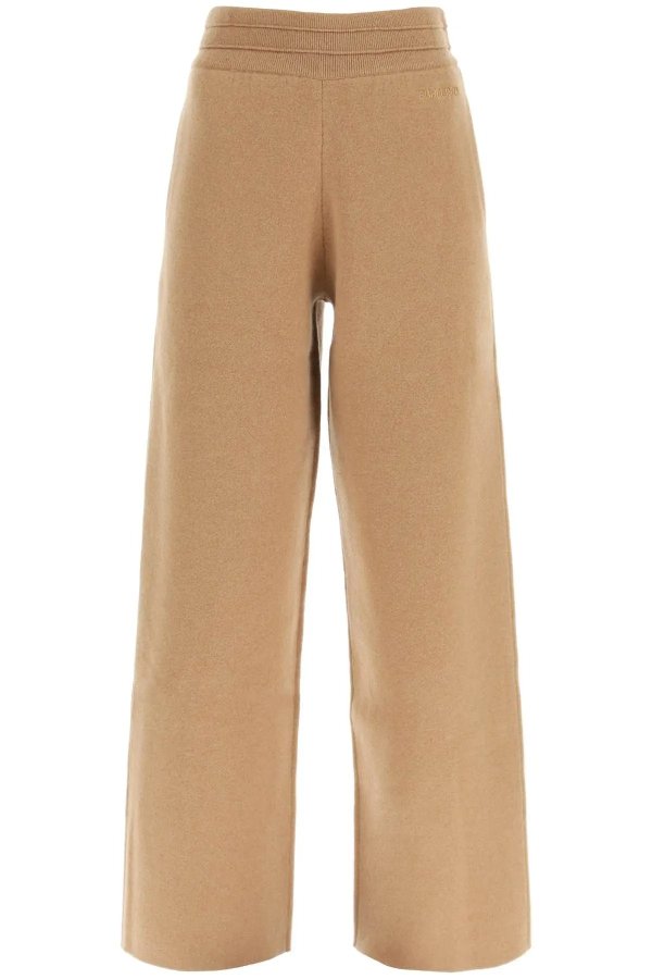 Cashmere jogger pants with logo embroidery Burberry