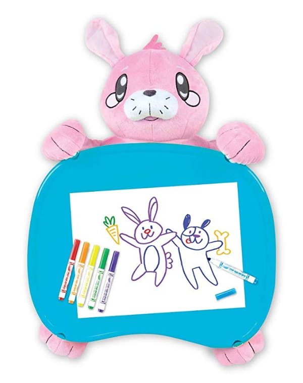 Travel Lap Desk with Storage, Bunny Stuffed Animal, Gift for Kids, Age 4, 5, 6, 7 (Amazon Exclusive)