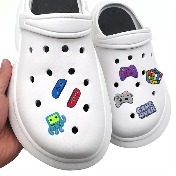 Temu 7pcs Cute Game Style Shoe Charms Decoration, Crocs Jibbitz