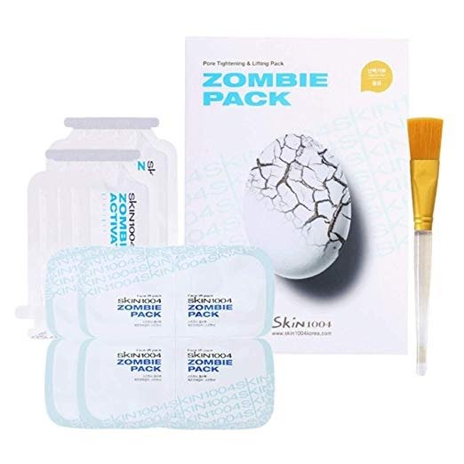 SKIN1004 Zombie Pack - Wash off Face Mask for Aging Skin, Fine Lines Wrinkles, Enlarged Pores, Dryness, Lifting and Hydrating (1 Box (8 masks))