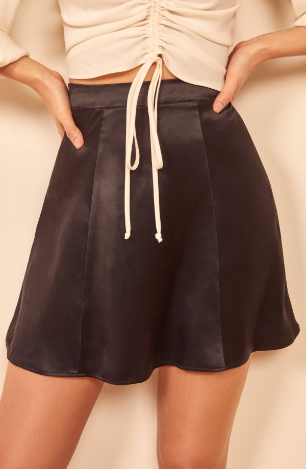 Demie Silk Miniskirt