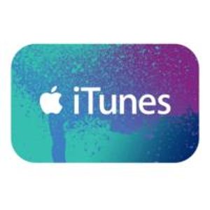 价值 $15 的iTunes电子购物券