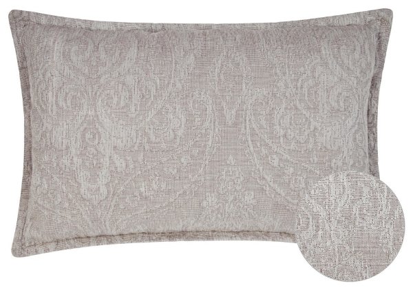 Watts Traditional Cotton Beige Throw Pillow - Traditional - Decorative Pillows - by Houzz