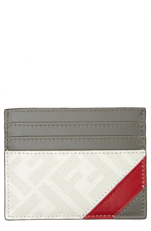 FF Diagonal Leather Card Case