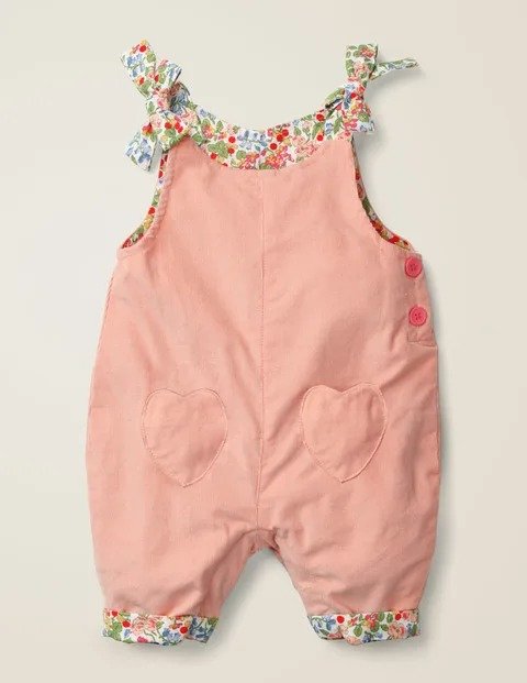 Heart Pocket Cord Overalls - Chalky Pink | Boden US