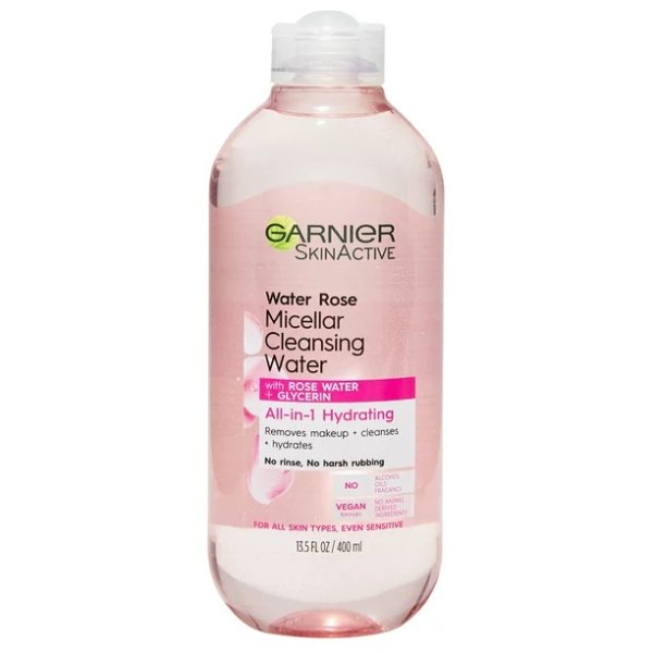 SkinActive Micellar Cleansing Water with Rose Water, 13.5 fl. oz.