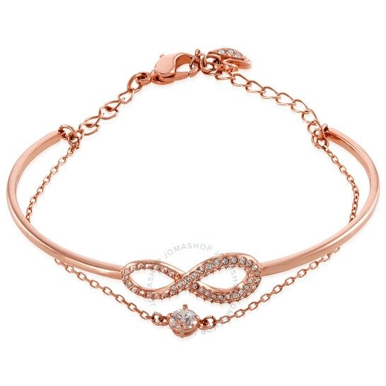 Rose-gold Tone Plated Infinity Bangle