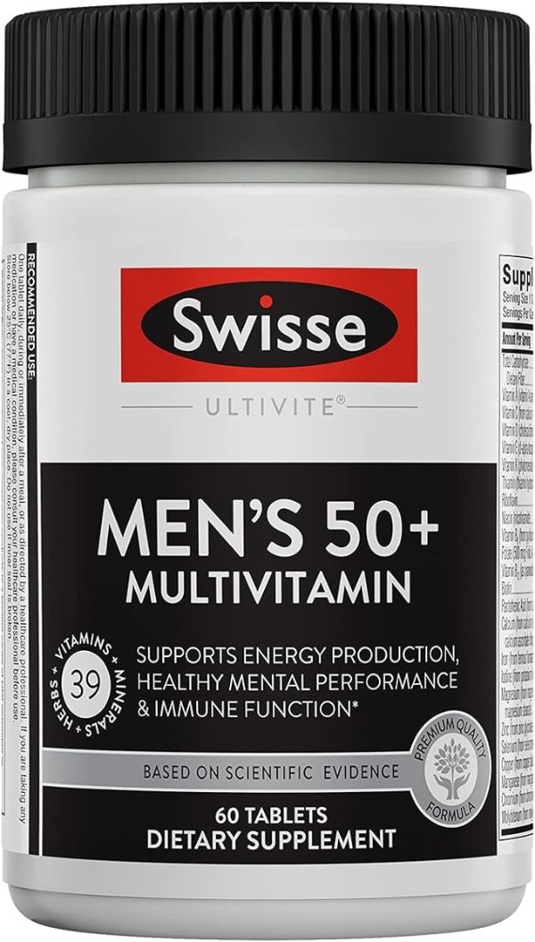 Ultivite 50+ Multivitamin, Men's, 60 Count