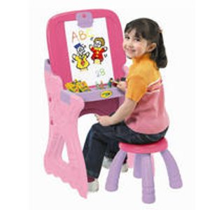 Crayola Play 'N Fold 2-in-1 Art Studio Pink or Pink Double Easel