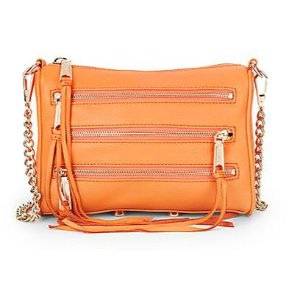 Rebecca Minkoff Leather Mini Five-Zip Crossbody Bag 