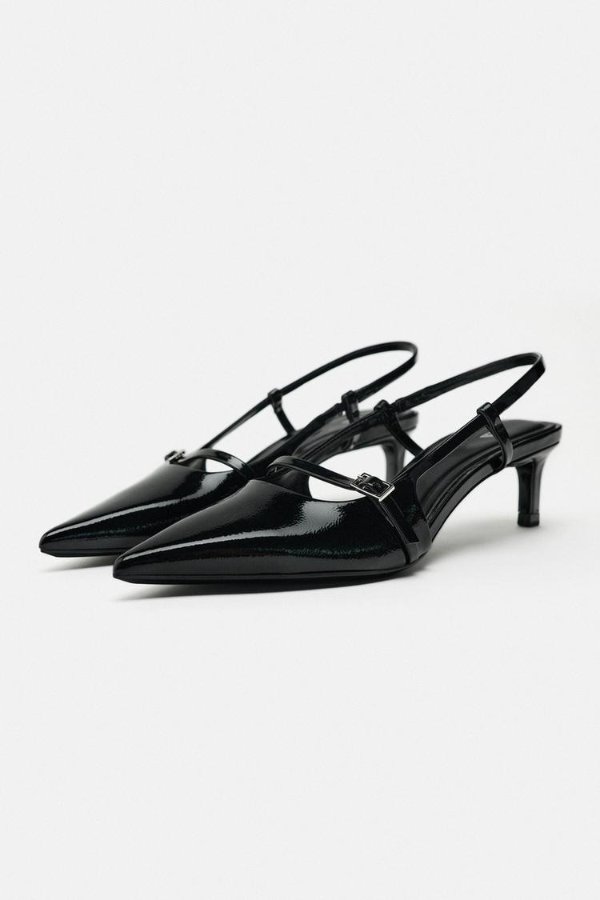 BUCKLED STRAP SLINGBACK SHOES