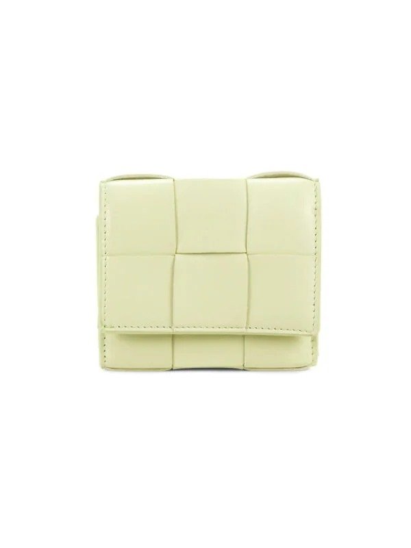 Intrecciato Leather Trifold Wallet