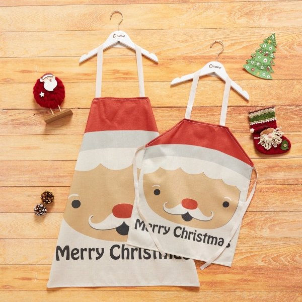 Christmas Tree Print Apron for Mommy and Me
