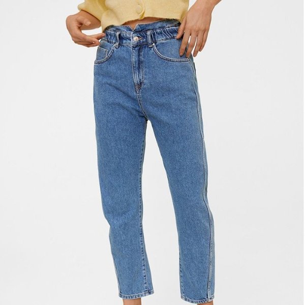 Women's Waist Straight Slouchy Jeans