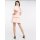 VL The Label volume sleeve mini tiered skater dress in baby pink